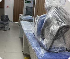 Saco bolha para maior proteção